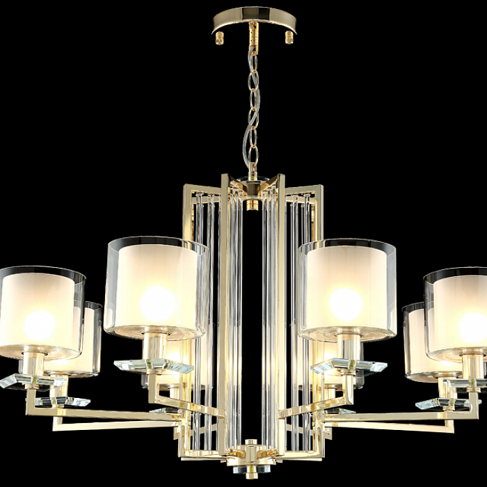 Люстра Crystal Lux NICOLAS SP-PL8 GOLD/WHITE